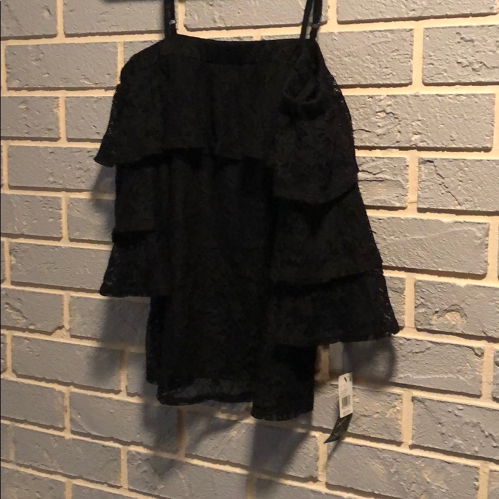 Black lace off the shoulder blouse -New with tags